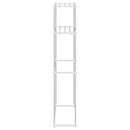 vidaXL Mosógép polc tárolóval Fehér 70 x 27 x 136 cm Alumínium