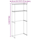 vidaXL Mosógép polc polcokkal Fehér 63 x 27 x 136 cm Alumínium