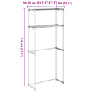 vidaXL Mosógép polc tárolóval Fehér 70 x 27 x 136 cm Alumínium