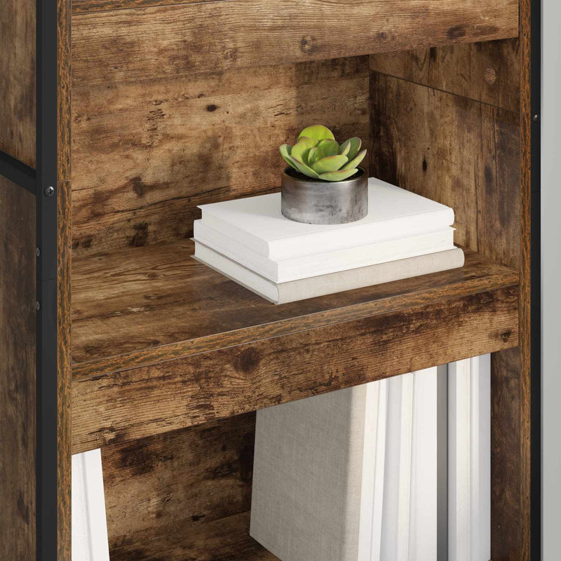 vidaXL Könyvespolc 2 pcs Füstös tölgy 80 x 30 x 155 cm Faanyag