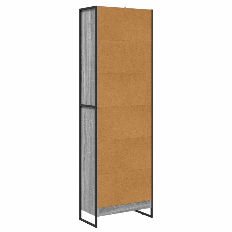 vidaXL Könyvespolc 2 pcs Szürke Sonoma 80 x 30 x 155 cm Faanyag