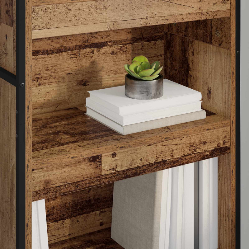 vidaXL Könyvespolc 2 pcs Öreg fa 80 x 30 x 155 cm Faanyag