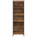 vidaXL Könyvespolc 2 pcs Öreg fa 60 x 30 x 189,5 cm Faanyag