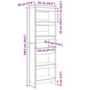 vidaXL Könyvespolc 2 pcs Öreg fa 60 x 30 x 189,5 cm Faanyag