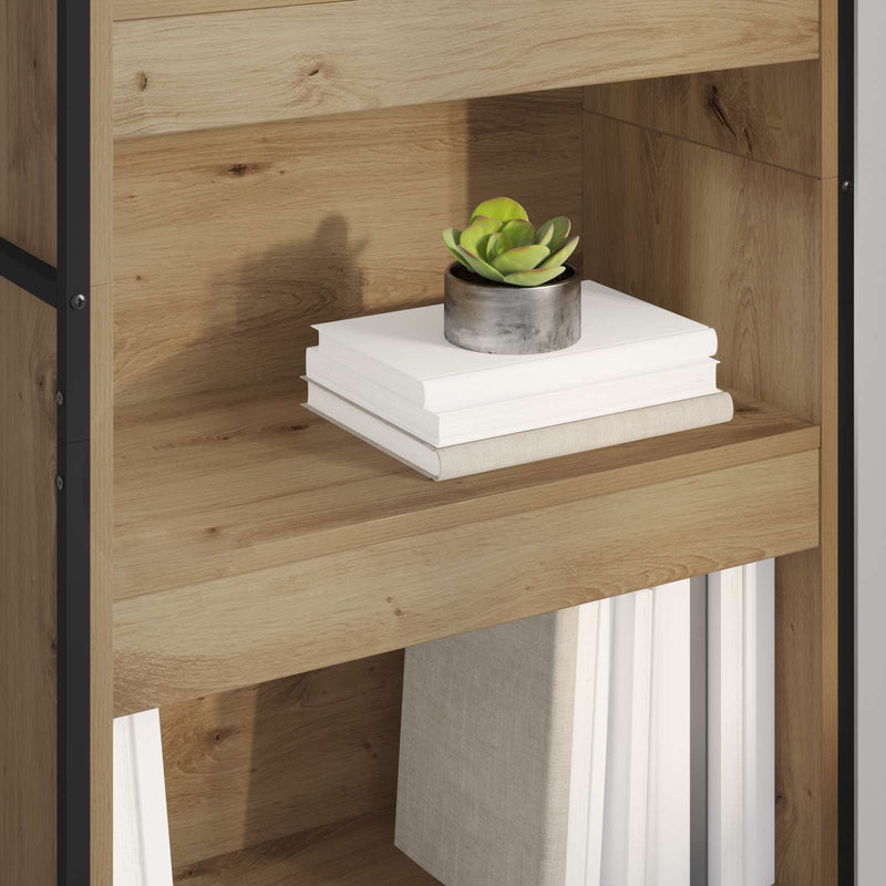 vidaXL Könyvespolc 2 pcs Művészi tölgy 80 x 30 x 155 cm Faanyag