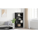 vidaXL Könyvespolc 2 pcs Fekete tölgy 80 x 30 x 155 cm Faanyag