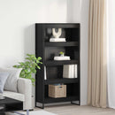 vidaXL Könyvespolc 2 pcs Fekete tölgy 80 x 30 x 155 cm Faanyag