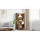 vidaXL Könyvespolc 2 pcs Füstös tölgy 80 x 30 x 155 cm Faanyag