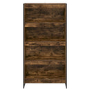 vidaXL Könyvespolc 2 pcs Füstös tölgy 80 x 30 x 155 cm Faanyag