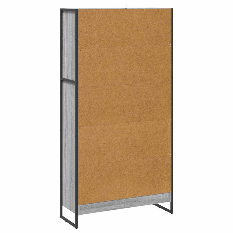 vidaXL Könyvespolc 2 pcs Szürke Sonoma 80 x 30 x 155 cm Faanyag