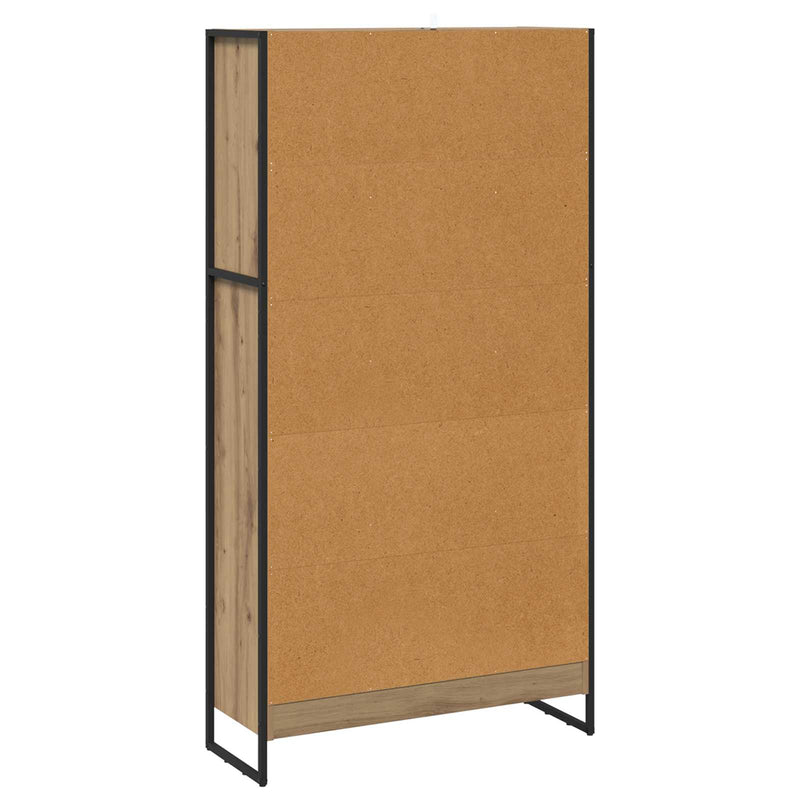 vidaXL Könyvespolc 2 pcs Művészi tölgy 80 x 30 x 155 cm Faanyag
