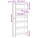 vidaXL Könyvespolc 2 pcs Füstös tölgy 80 x 30 x 189,5 cm Faanyag