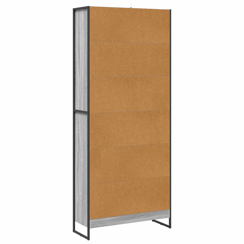 vidaXL Könyvespolc 2 pcs Szürke Sonoma 80 x 30 x 155 cm Faanyag
