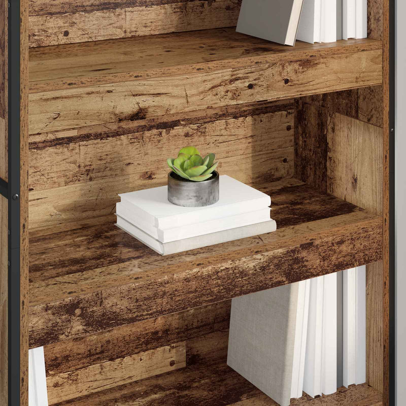 vidaXL Könyvespolc 2 pcs Öreg fa 80 x 30 x 155 cm Faanyag