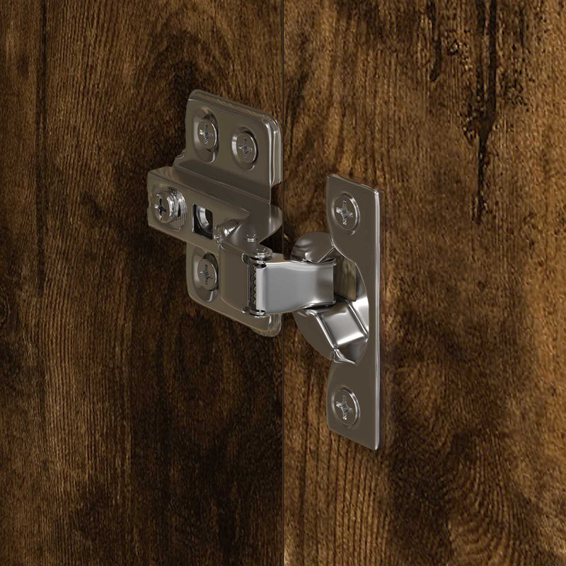 vidaXL Szekrény tárolóval 2 pcs Füstös tölgy 50 x 50 x 200 cm Faanyag