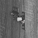 vidaXL Szekrény tárolóval 2 pcs Szürke Sonoma 50 x 50 x 200 cm Faanyag