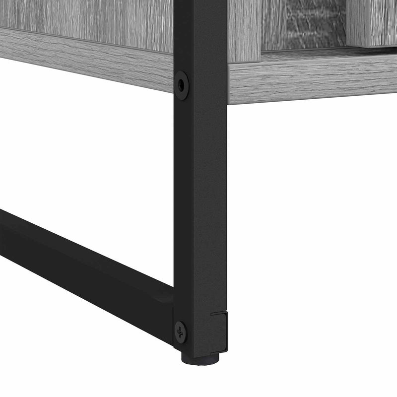 vidaXL Szekrény tárolóval 2 pcs Szürke Sonoma 50 x 50 x 200 cm Faanyag