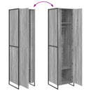 vidaXL Szekrény tárolóval 2 pcs Szürke Sonoma 50 x 50 x 200 cm Faanyag