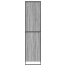 vidaXL Szekrény tárolóval 2 pcs Szürke Sonoma 50 x 50 x 200 cm Faanyag