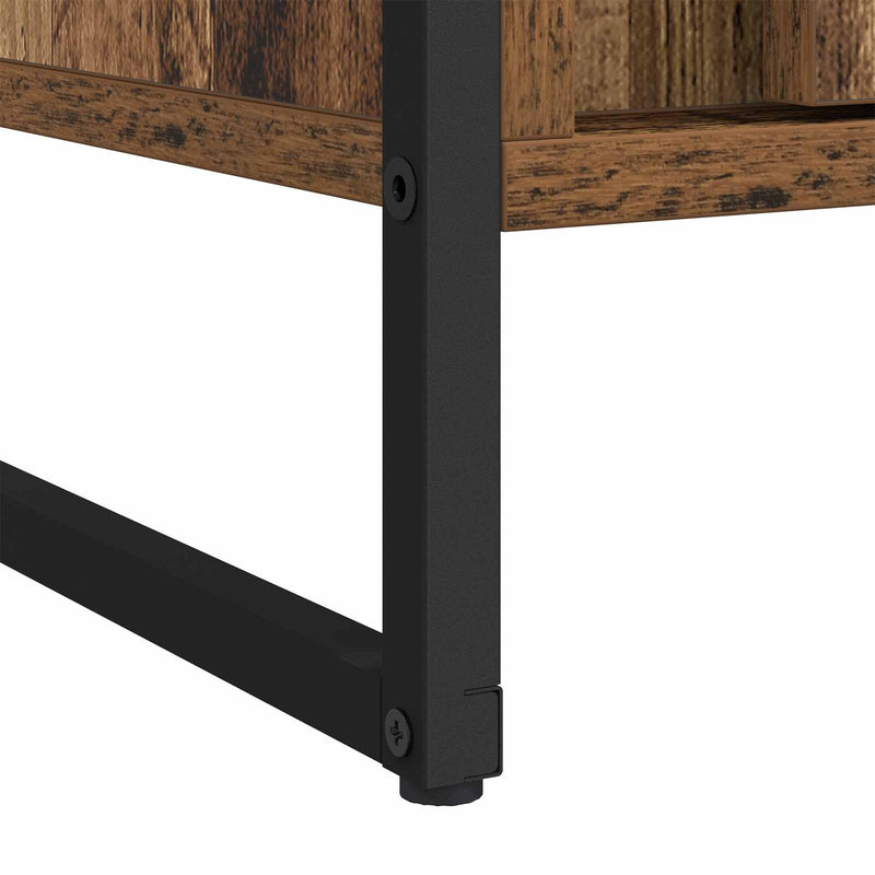 vidaXL Szekrény tárolóval 2 pcs Öreg fa 50 x 50 x 200 cm Faanyag