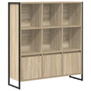 vidaXL Könyvespolc 2 pcs Sonoma 99,5 x 30 x 108 cm Faanyag