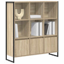 vidaXL Könyvespolc 2 pcs Sonoma 99,5 x 30 x 108 cm Faanyag