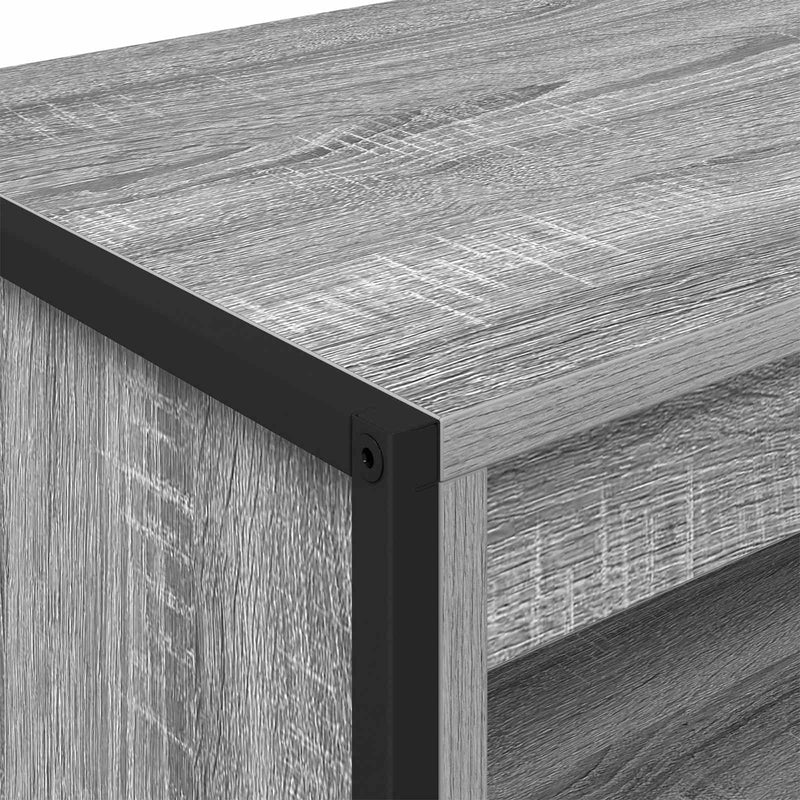 vidaXL Magas szekrények 2 pcs Szürke Sonoma 60 x 36 x 300 cm Faanyag