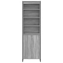 vidaXL Magas szekrények Szürke Sonoma 60 x 36 x 200 cm Faanyag