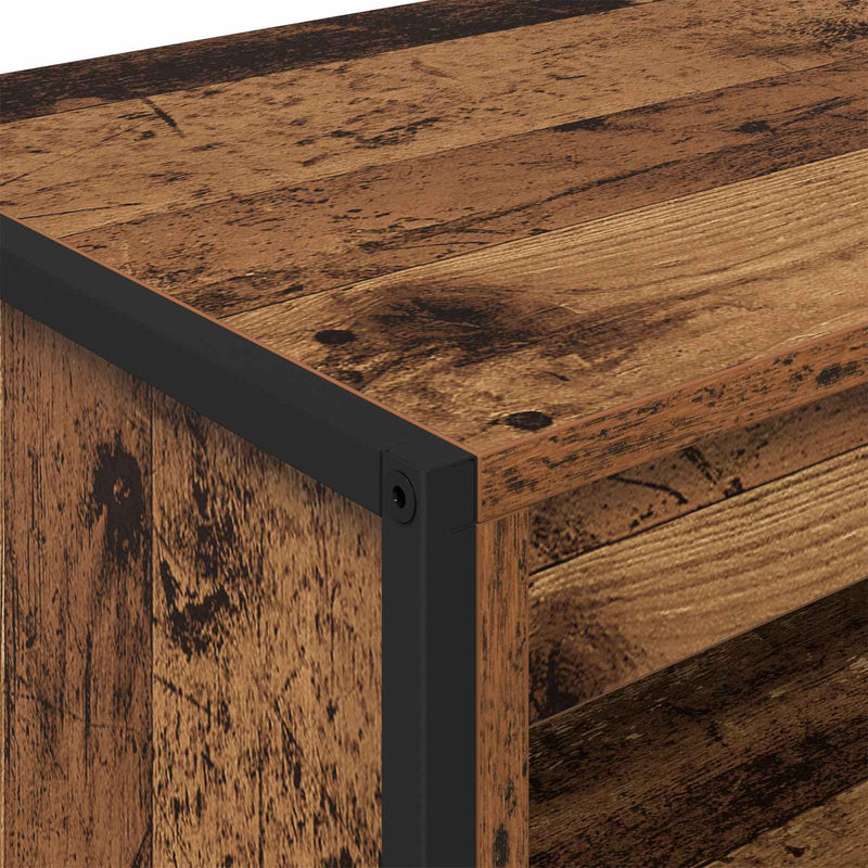 vidaXL Magas szekrények 2 pcs Öreg fa 60 x 36 x 300 cm Faanyag