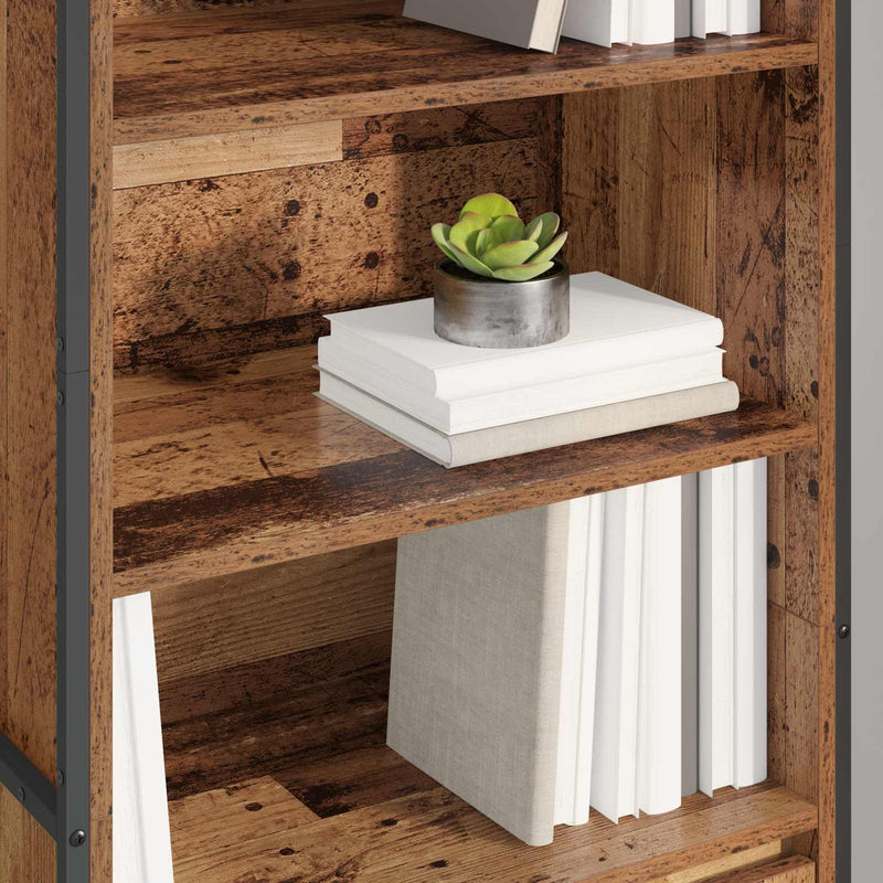 vidaXL Magas szekrények 2 pcs Öreg fa 60 x 36 x 300 cm Faanyag