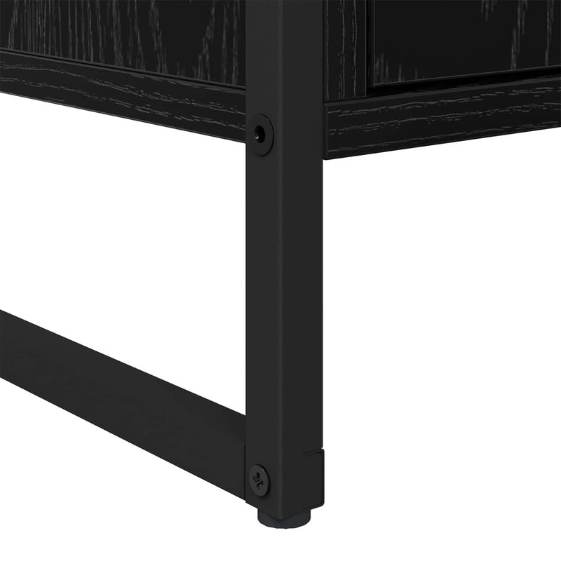 vidaXL Széf fiókkal 2 pcs Fekete tölgy 81 x 36 x 150.5 cm Faanyag