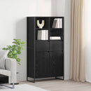vidaXL Széf Fekete tölgy 81 x 36 x 150.5 cm Faanyag