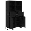 vidaXL Széf fiókkal 2 pcs Fekete tölgy 81 x 36 x 150.5 cm Faanyag