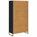 vidaXL Széf Fekete tölgy 81 x 36 x 150.5 cm Faanyag