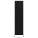 vidaXL Széf Fekete tölgy 81 x 36 x 150.5 cm Faanyag