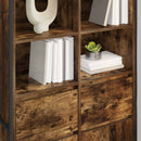 vidaXL Széf fiókkal 2 pcs Füstös tölgy 81 x 36 x 150.5 cm Faanyag