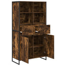 vidaXL Széf fiókkal 2 pcs Füstös tölgy 81 x 36 x 150.5 cm Faanyag