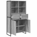 vidaXL Széf Szürke Sonoma 81 x 36 x 150.5 cm Faanyag