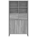 vidaXL Széf fiókkal 2 pcs Szürke Sonoma 81 x 36 x 150.5 cm Faanyag