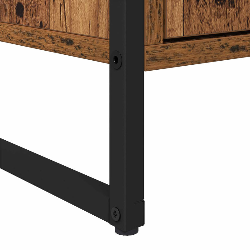 vidaXL Széf fiókkal 2 pcs Öreg fa 81 x 36 x 150.5 cm Faanyag