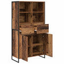 vidaXL Széf fiókkal 2 pcs Öreg fa 81 x 36 x 150.5 cm Faanyag