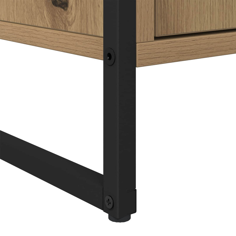 vidaXL Széf fiókkal 2 pcs Művészi tölgy 81 x 36 x 150.5 cm Faanyag