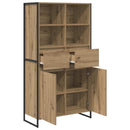 vidaXL Széf fiókkal 2 pcs Művészi tölgy 81 x 36 x 150.5 cm Faanyag