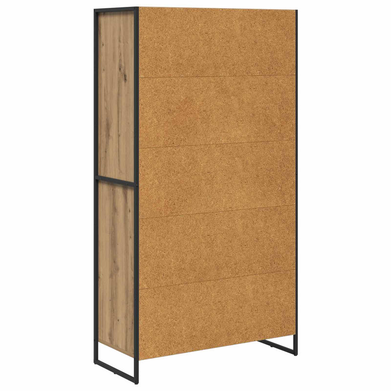 vidaXL Széf fiókkal 2 pcs Művészi tölgy 81 x 36 x 150.5 cm Faanyag