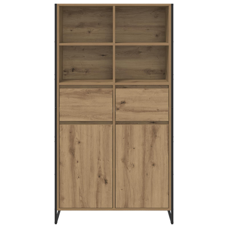 vidaXL Széf fiókkal 2 pcs Művészi tölgy 81 x 36 x 150.5 cm Faanyag