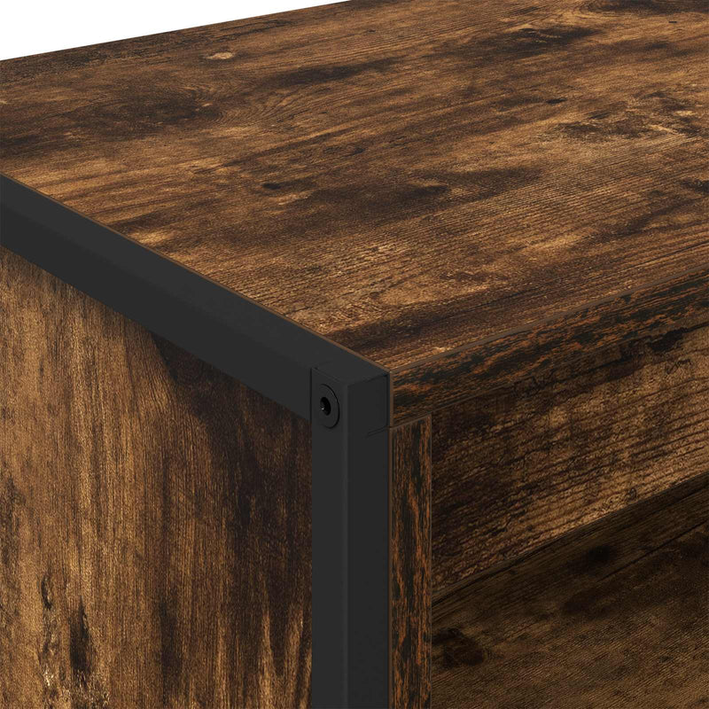 vidaXL Magas szekrények 2 pcs Füstös tölgy 60 x 36 x 300 cm Faanyag