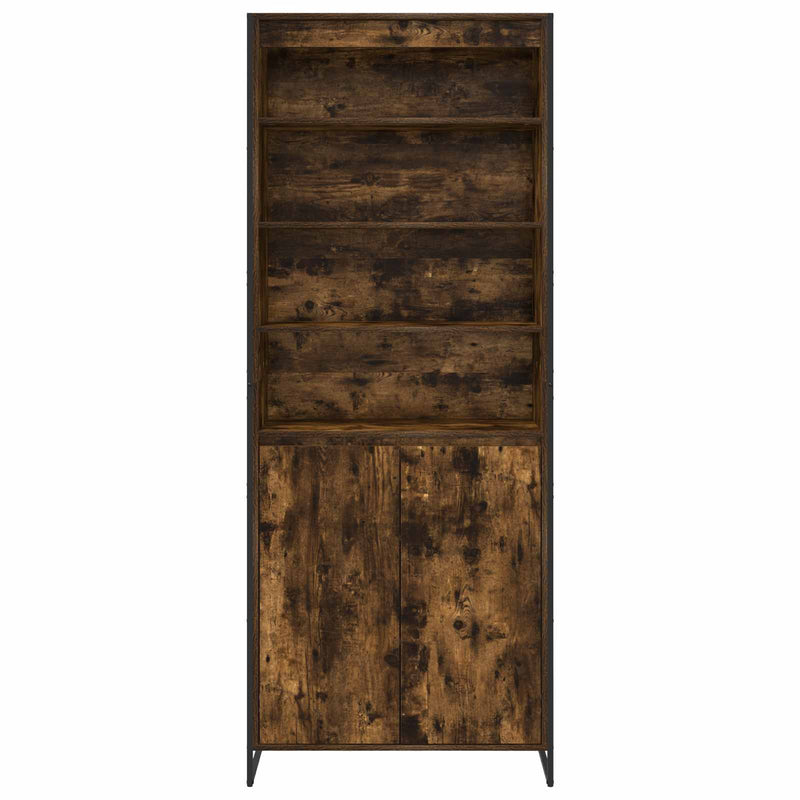 vidaXL Magas szekrények 2 pcs Füstös tölgy 60 x 36 x 300 cm Faanyag