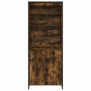 vidaXL Magas szekrények Füstös tölgy 79 x 36 x 200 cm Faanyag