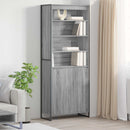 vidaXL Magas szekrények Szürke Sonoma 79 x 36 x 200 cm Faanyag