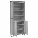 vidaXL Magas szekrények Szürke Sonoma 79 x 36 x 200 cm Faanyag